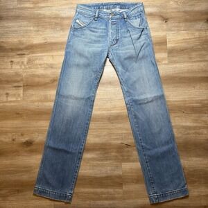 Diesel Bumix Jeans Men 29x34 Blue Relaxed Straight Made Italy Denim Skater Y2K